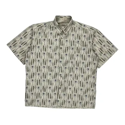 Campia Hawaiian Shirt - Large Cream Cotton