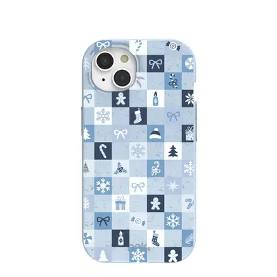 Powder Blue Winter Quilt iPhone 15 Case