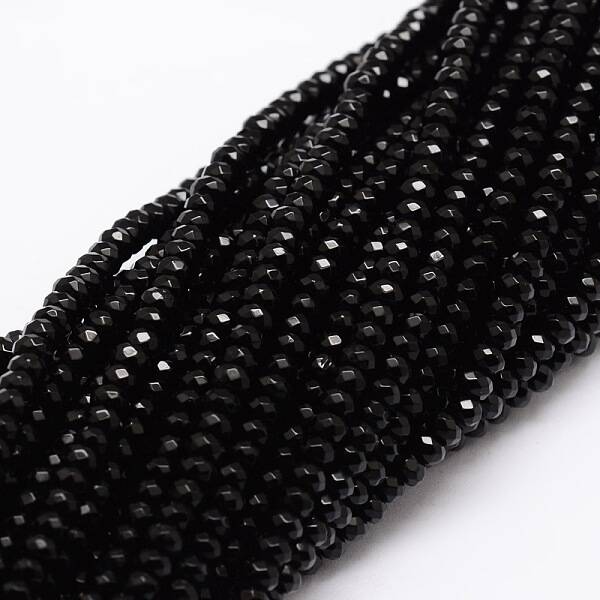 Dyed Natural Malaysia Jade Rondelle Beads Strands
