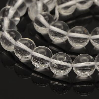 Round Natural Quartz Crystal Beads Strands