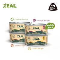 ZEAL Natural Cat Wet Food | 94% High Meat Content | Balanced Nutrition & Superfoods | 4 Cans | Beef Recipe & Chicken Recipe &...