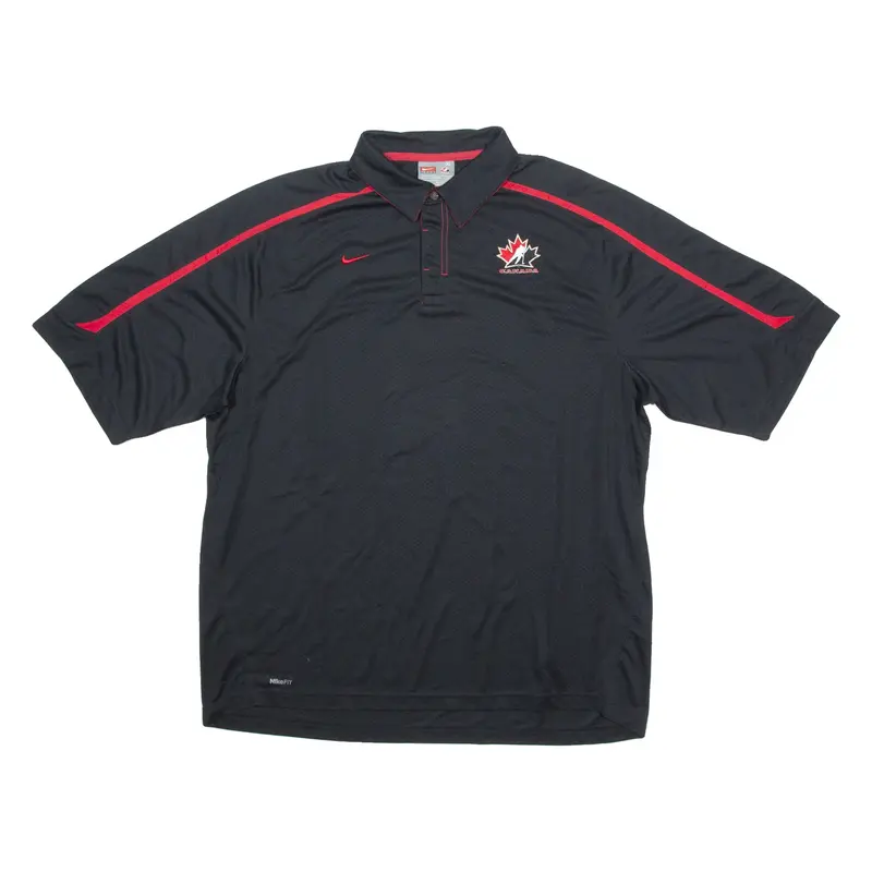 NIKE Canada Mens Polo Shirt Black XL