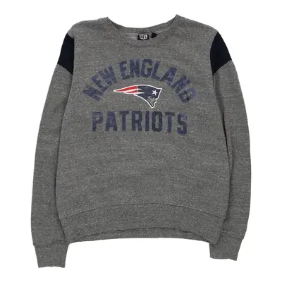 New England Patriots Nfl Sweatshirt - Medium Grey Cotton Blend