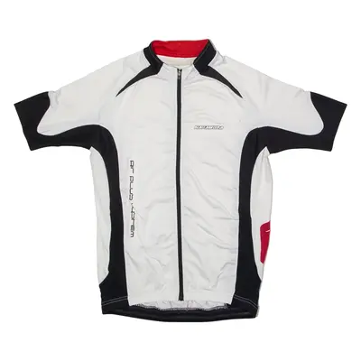 NAKAMURA Full Zip Cycling Mens Jersey White XL