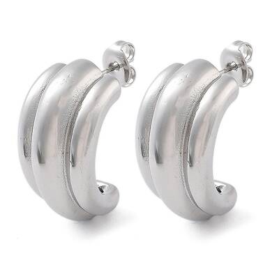 Non-Tarnish 304 Stainless Steel Arch Stud Earrings