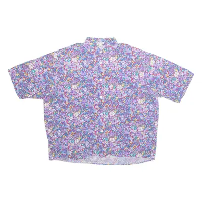 NORWISS Womens Printed Shirt Purple Collared Floral L