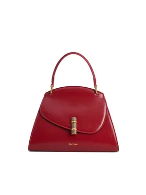 Smting top handle flap bag with Bamboo Slips Lock