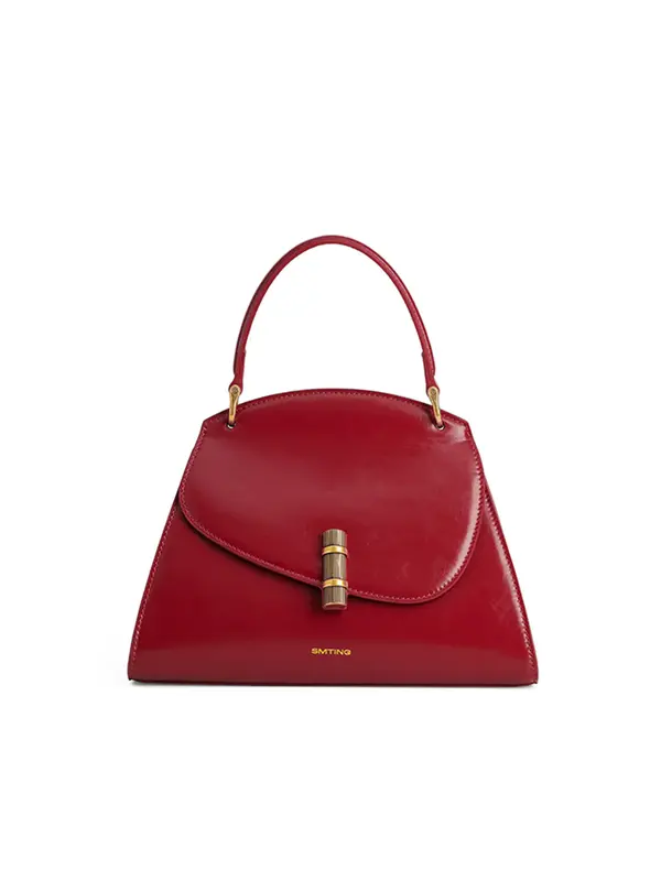 Smting top handle flap bag with Bamboo Slips Lock