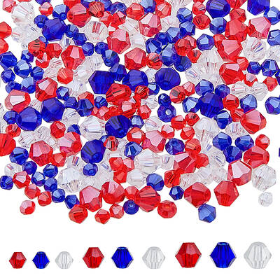 18 Strands 9 Styles Transparent Electroplate Glass Beads