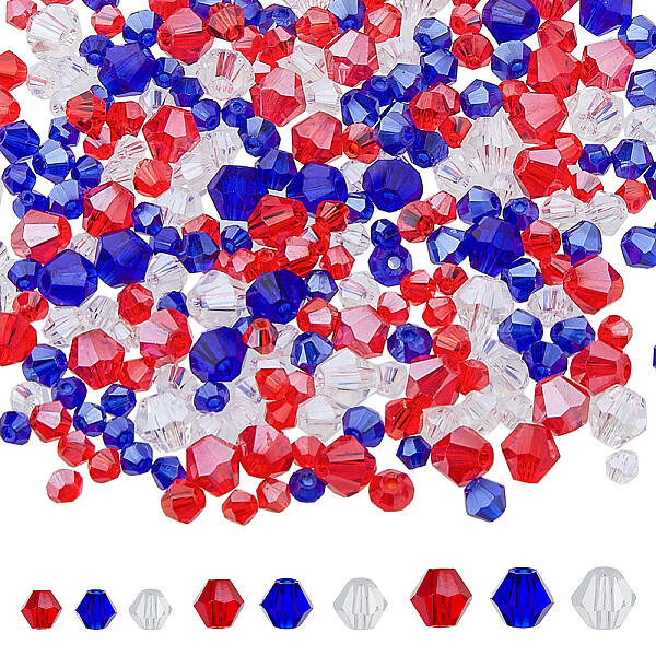 18 Strands 9 Styles Transparent Electroplate Glass Beads