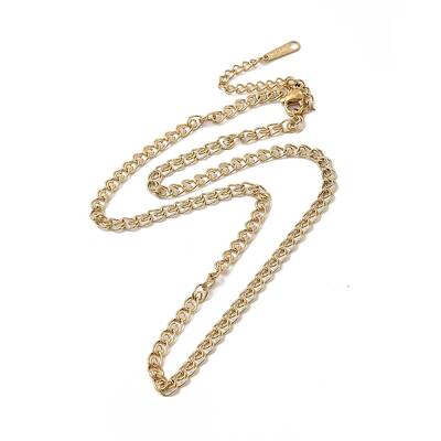 Ion Plating(IP) 304 Stainless Steel Link Necklace for Women