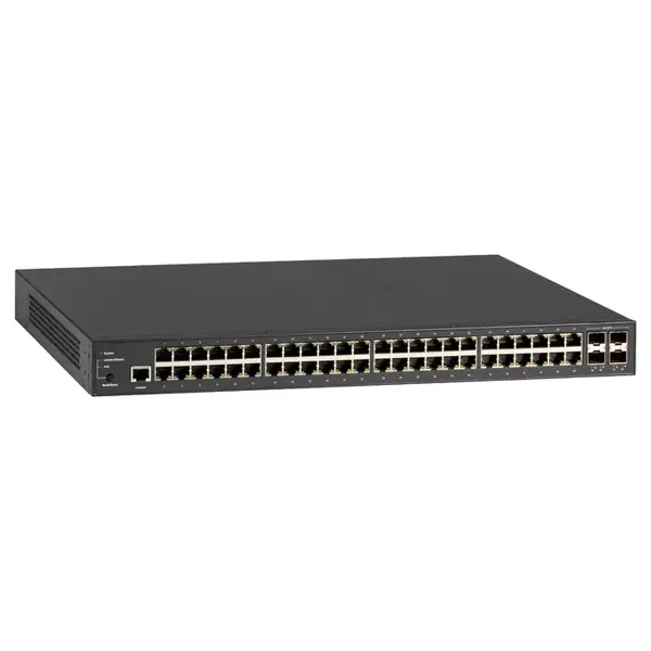 LPB3052A Black Box LPB3000 Series 48 x Ports 1000Base-T PoE+ + 4 x Ports SFP+ Rack-mountable Layer 2 Managed Gigabit Ethernet...