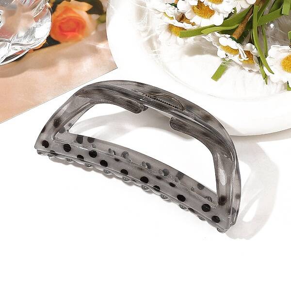 Polka Dot Pattern Plastic Claw Hair Clips