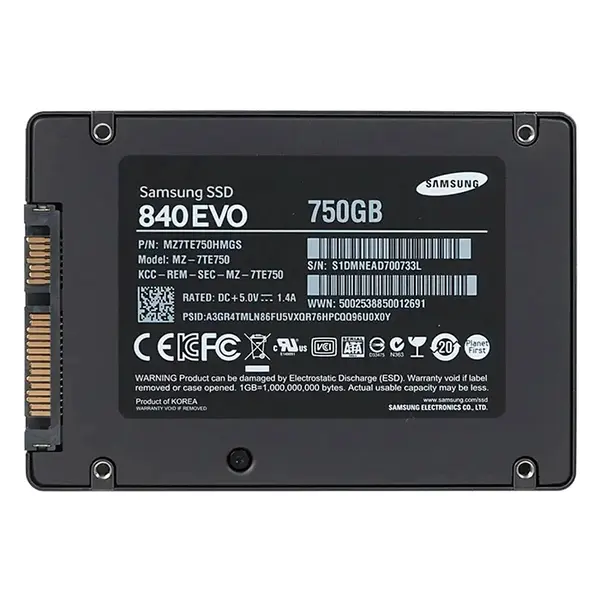 MZ-7TE750B/KR Samsung 840 EVO Series 750GB 2.5-inch 6GB/s SATA 1GB Cache V-NAND 3bit MLC Solid State Drive