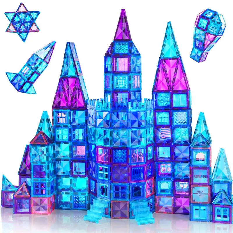 AFUNX 116PCS 3D Diamond Magnetic Building Blocks Toy Set, Construction STEM Building Toys, Perfect Birthday Gifts Learning To...