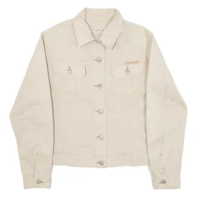 SISLEY BASIC DENIM Womens Denim Jacket Beige S