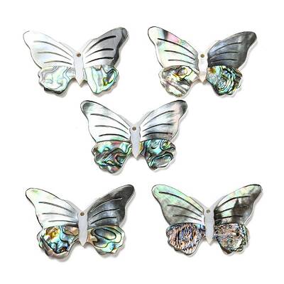 Natural Freshwater Shell & Black Lip Shell & Paua Shell & Natural White Shell Pendants