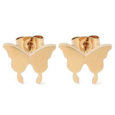 PVD Vacuum Plating 304 Stainless Steel Stud Earrings for Women