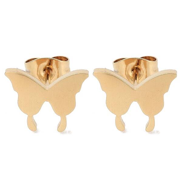 PVD Vacuum Plating 304 Stainless Steel Stud Earrings for Women