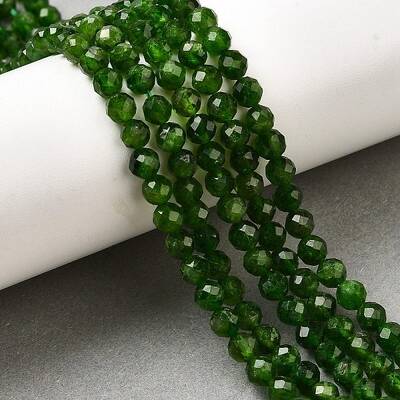 Natural Green Diopside Beads Strands
