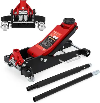 Garvee 3-Ton Low Profile Floor Jack - Heavy-Duty Hydraulic Jack with 5.31 to 18.11 Lift Range for Cars and Workshops, Black...