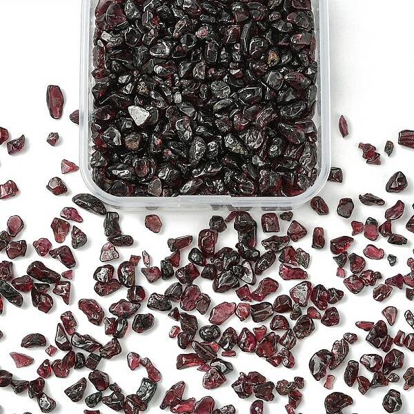 70G Natural Garnet Chip Beads