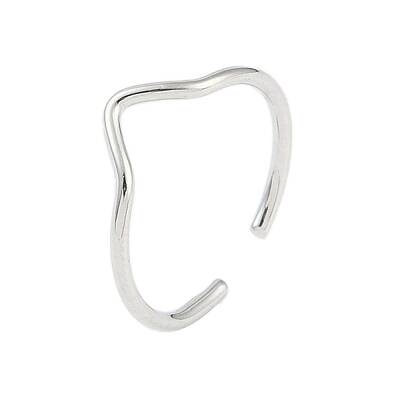 Non-Tarnish 304 Stainless Steel Open Cuff Ring for Women