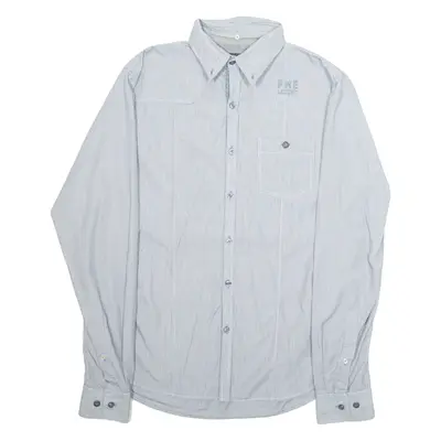 PME LEGEND Mens Shirt Grey Pinstripe Long Sleeve L