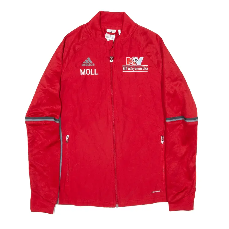 ADIDAS Mill Valley Soccer Club Track Jacket Red Womens XS