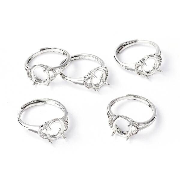 Adjustable Brass Solitaire Ring Settings