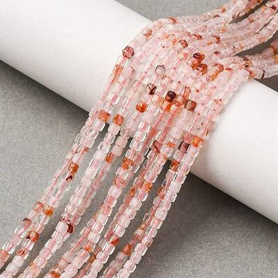 Natural Ferruginous Quartz Beads Strands