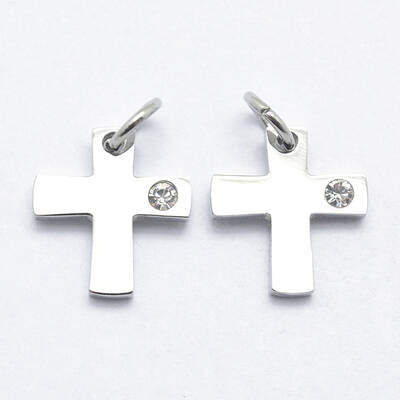 316 Surgical Stainless Steel Tiny Cross Charms