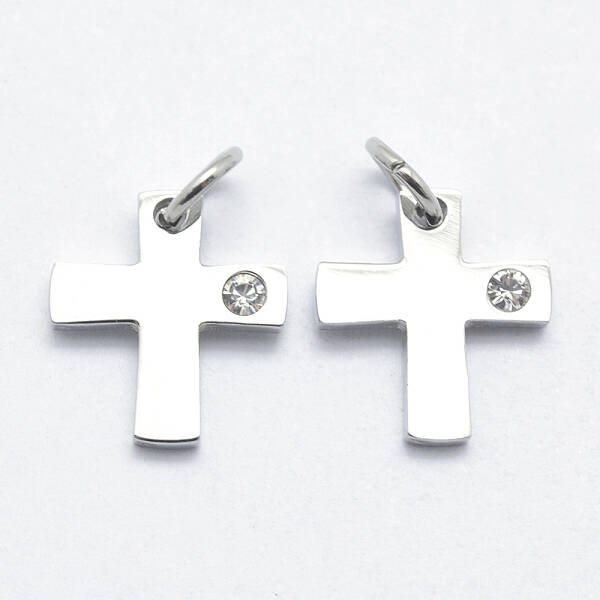 316 Surgical Stainless Steel Tiny Cross Charms