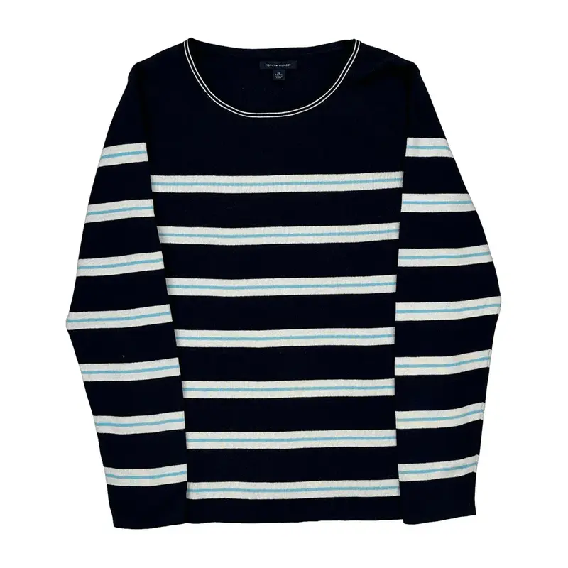 Tommy Hilfiger Striped Jumper - XL Navy Cotton