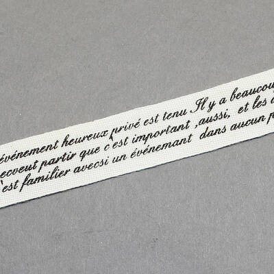 Words Printed Cotton Ribbon