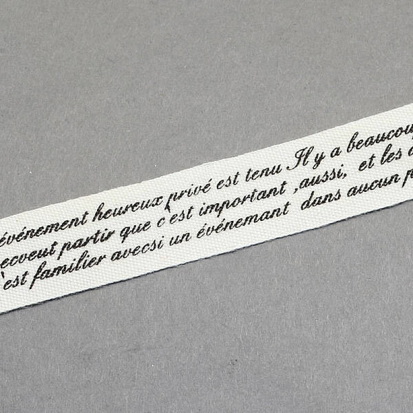 Words Printed Cotton Ribbon