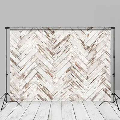 Diagonal Stripes Retro White Wood Portrait Backdrop - Aperturee
