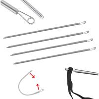 5pcs Spring Draw Cord Threader Draw Cord Threader Tools, Hoodie Draw Cord Threader Silver Elastic Threader for Home Draw Cord...