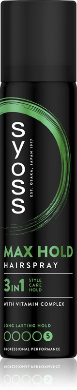 Syoss hairspray maximum hold with extra strong hold mini 75 ml