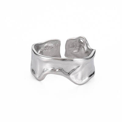 Non-Tarnish 304 Stainless Steel Irregular Cuff Ring