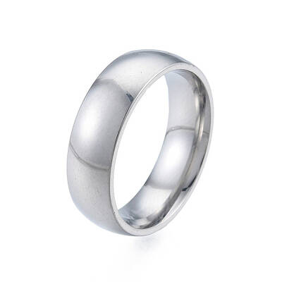 Non-Tarnish 201 Stainless Steel Plain Band Finger Ring for Women