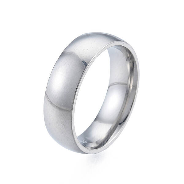 Non-Tarnish 201 Stainless Steel Plain Band Finger Ring for Women