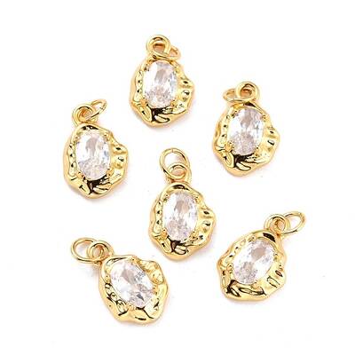 Brass Micro Pave Cubic Zirconia Pendant