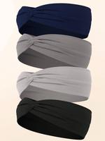 Solid Color Hairbands, High Stretch Hairbands, Casual Versatile Hair Accessories for Women & Girls, Minimalist Headwear Suita...