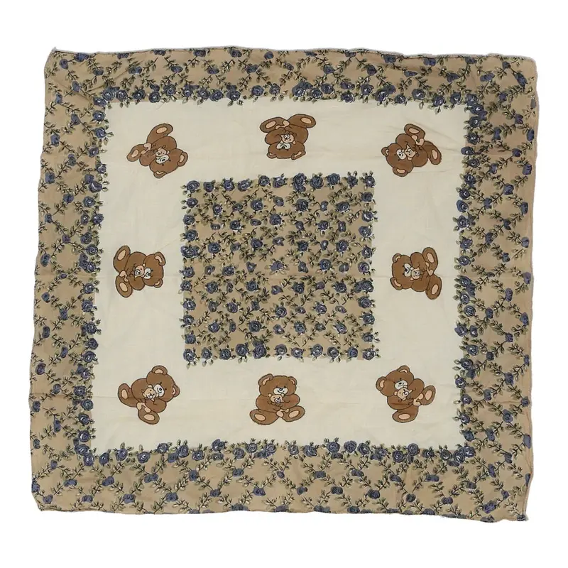 Unbranded Floral Scarf - No Size Brown Polyester
