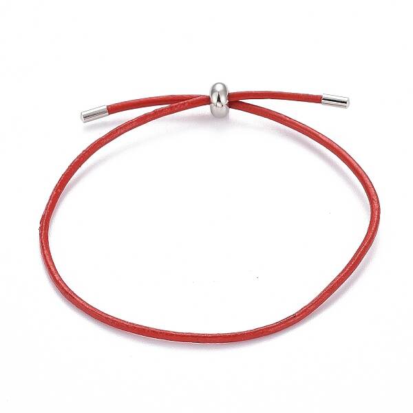 Adjustable PU Leather Cord Slider Bracelets