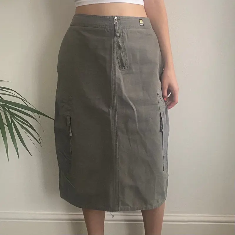 Killer Loop Cargo Skirt - 30W UK 10 Green Cotton