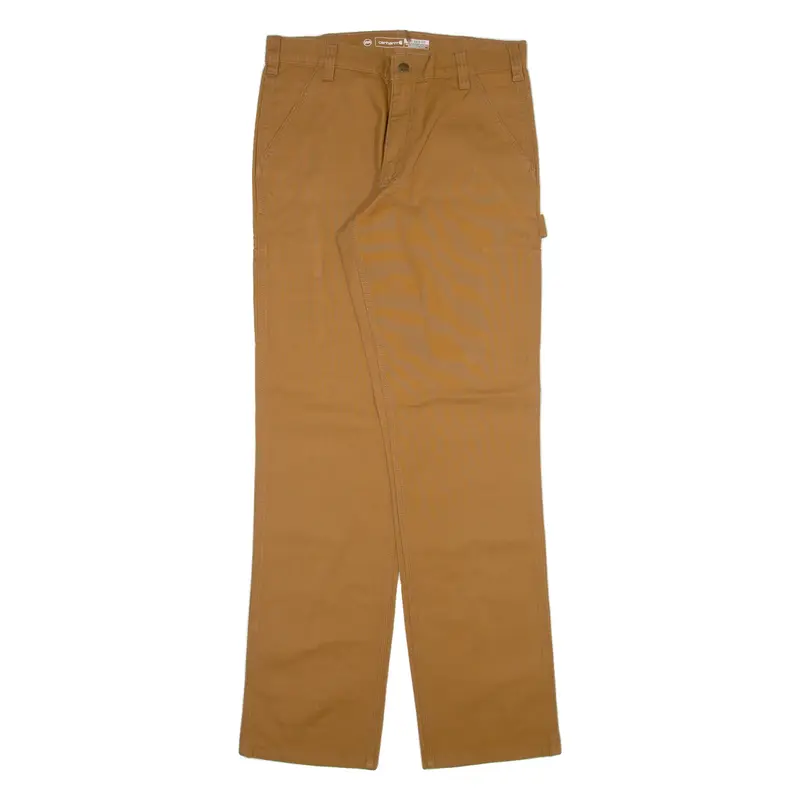 CARHARTT Carpenter Workwear Mens Trousers Beige Relaxed Straight W32 L36