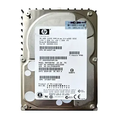 3R-A4027-AA HP 36.4GB Ultra-320 SCSI 10000 3.5-inch 8MB Hard Drive