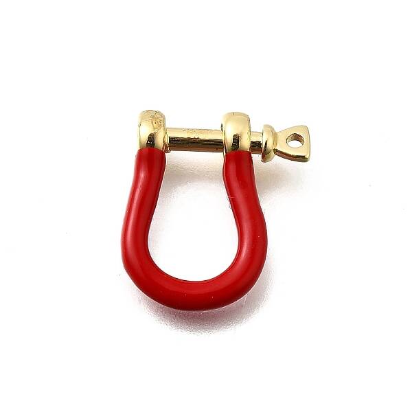 Brass Enamel D-Ring Anchor Shackle Clasps